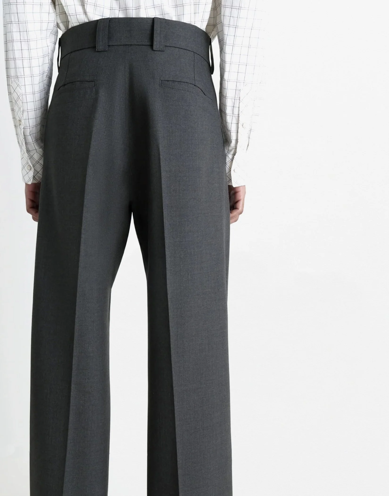 Lemaire - STRAIGHT TAILORED PANTS (DARK GREY) — EQUIPMENT